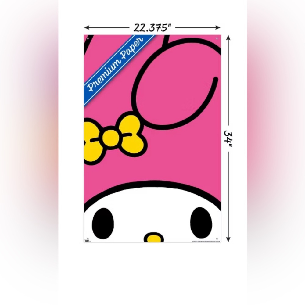 Hello Kitty My Melody Pink Poster